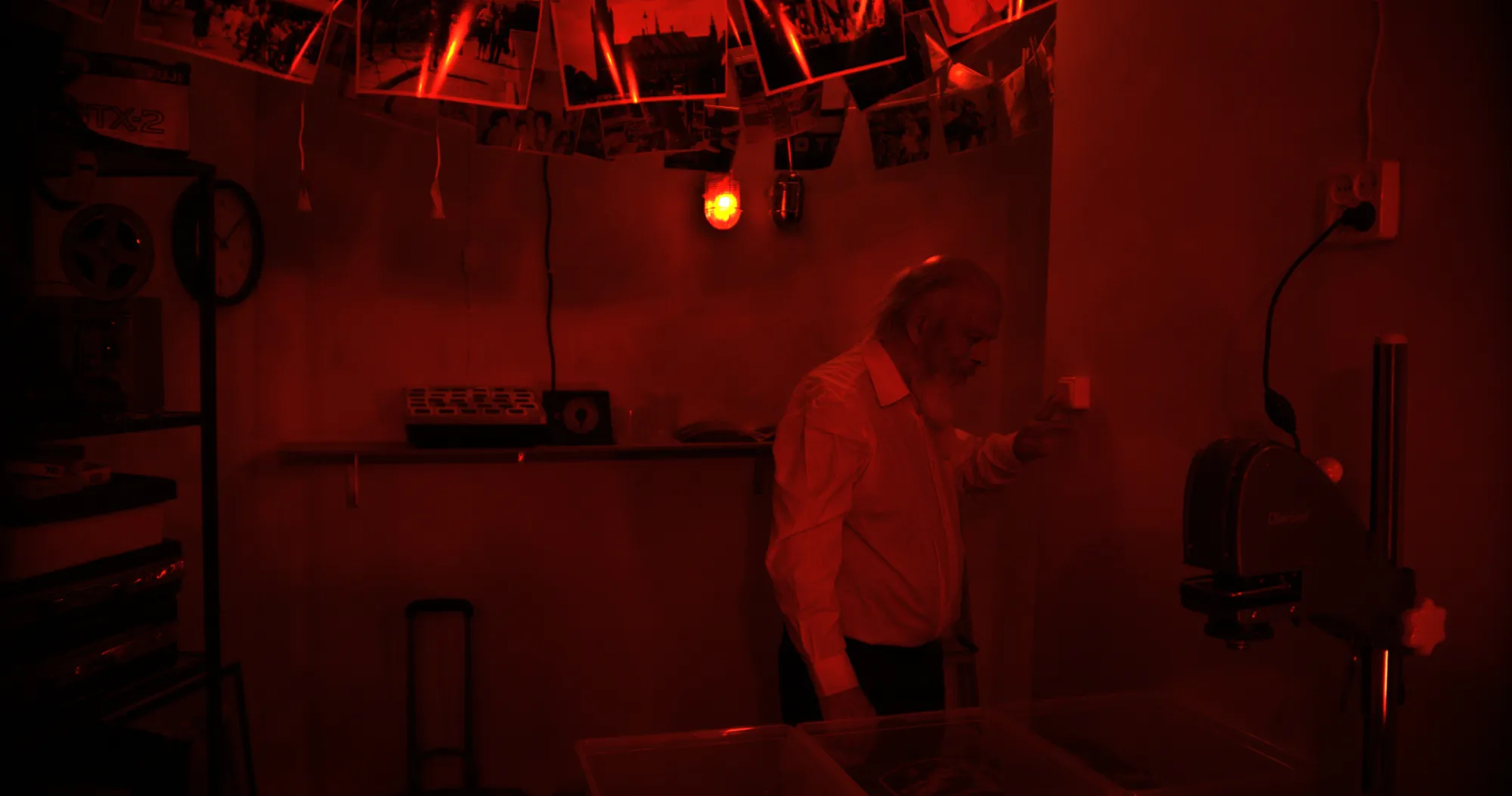 Tony turning off the lights
